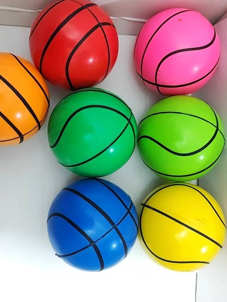 No. 60 Large Children's Nights Plastic Ball Watermelon Ball Football Basketball Macaron Solid Dragon Pearl Ball Toys