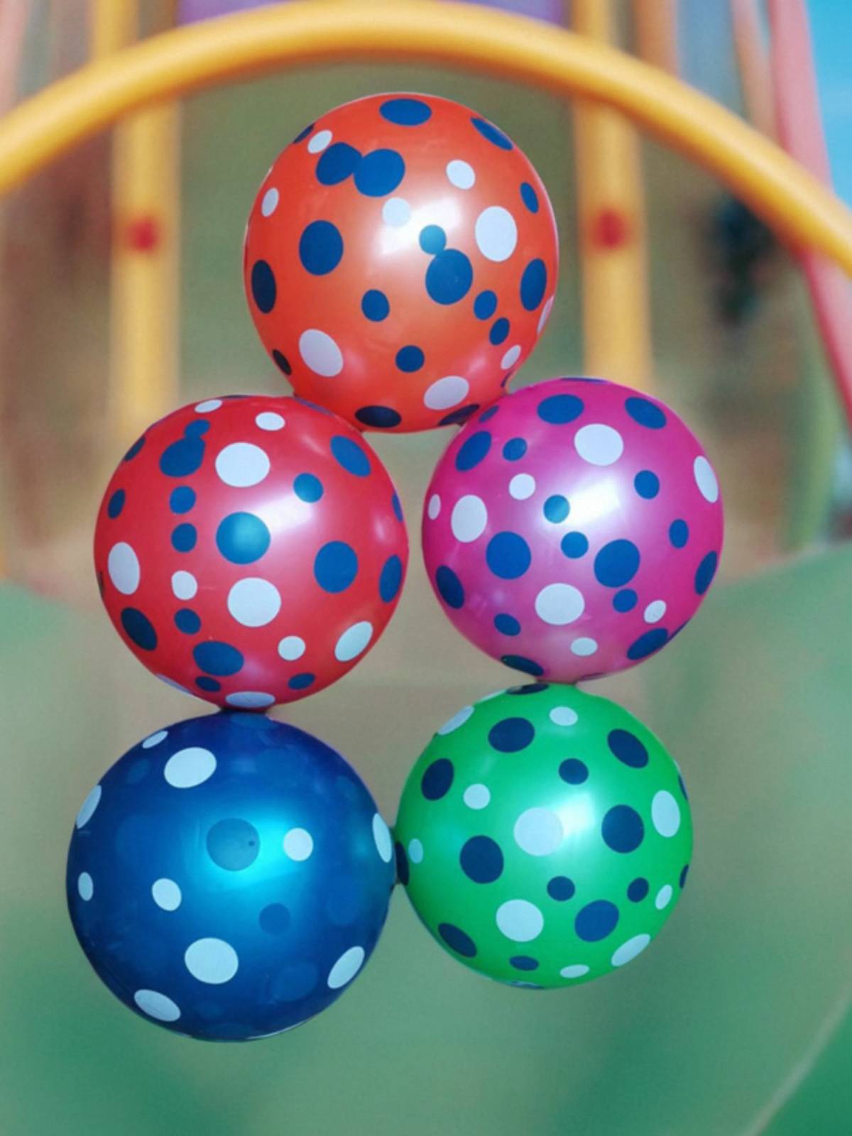 8.5-inch PVC children's inflatable small leather ball toy 1-3 kindergarten baby dot ball hand shot color cognitive ball