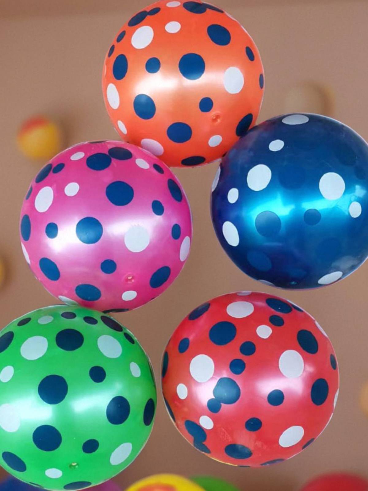 8.5-inch PVC children's inflatable small leather ball toy 1-3 kindergarten baby dot ball hand shot color cognitive ball