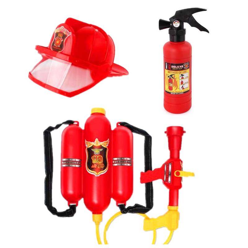 Backpacker water gun+fire hat+small fire extinguisher