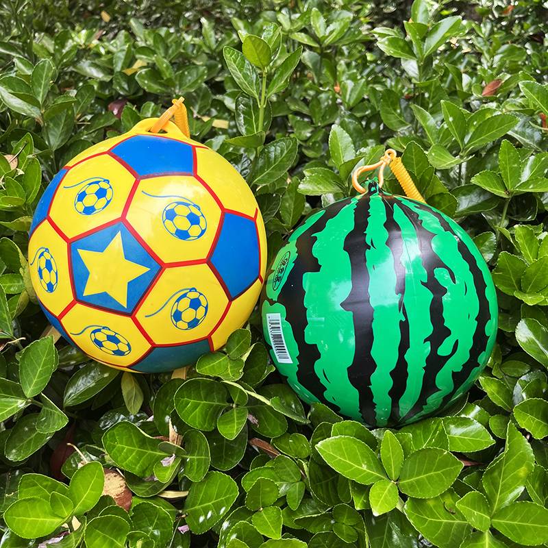 Children with a rope chain ball 8.5 -inch suspension massage ball football watermelon ball children training leather ball toys