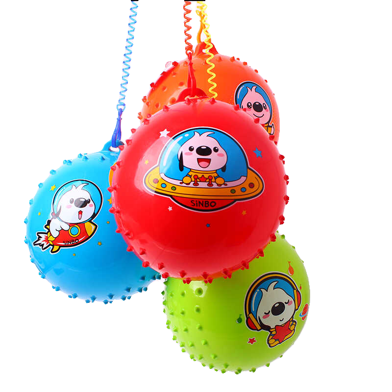 Children with a rope chain ball 8.5 -inch suspension massage ball football watermelon ball children training leather ball toys