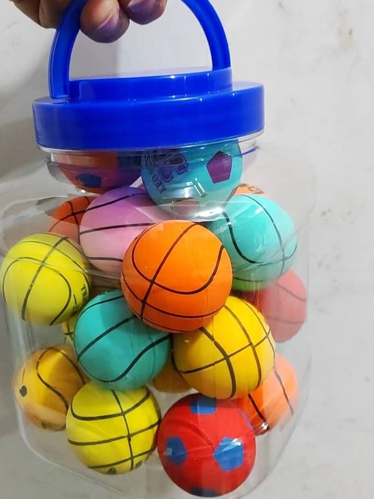 Barrel Cartoon No. 45 solid rubber high elastic ball player grabbed the ball Gacha machine jumping small ball dinosaur digital ball