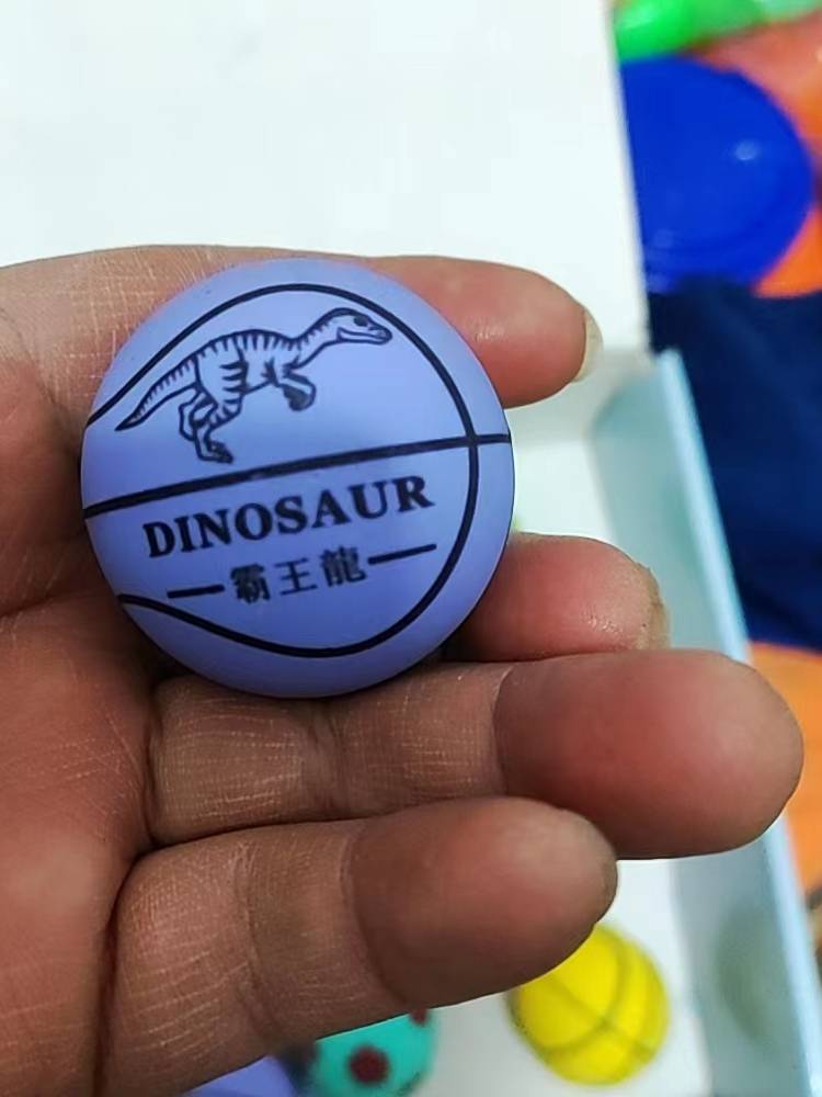 Barrel Cartoon No. 45 solid rubber high elastic ball player grabbed the ball Gacha machine jumping small ball dinosaur digital ball