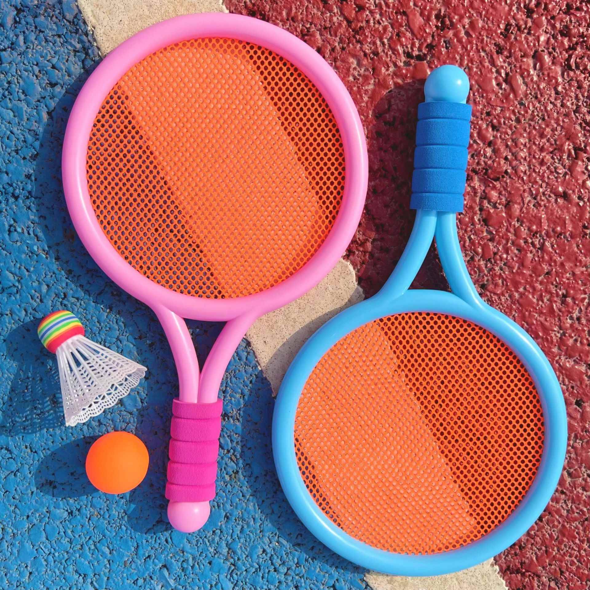 ☆ Children's style with anti-slip cover- [2 shots and 2 goals] blue pink
