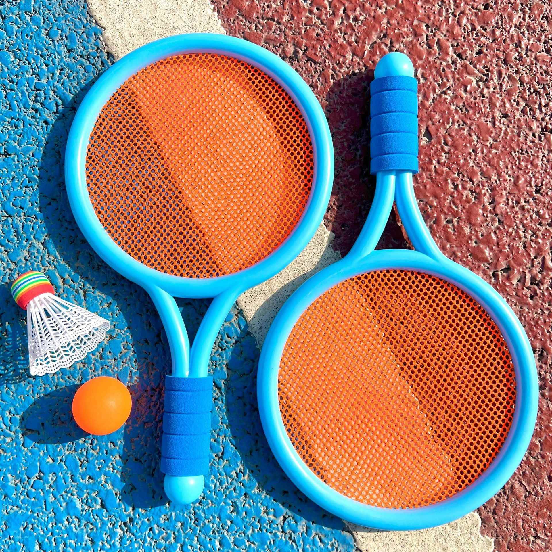☆ Children's style with anti-sliding cover- [2 shots and 2 goals] Two blue