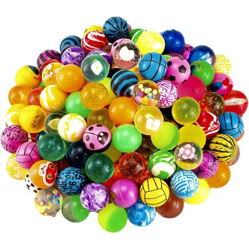 No. 32 Mixed Digital Green yellow transparent elastic ball Yuncai Dragon Ball Children's Toys Bouncing Bouncing Betting Ball Jumper