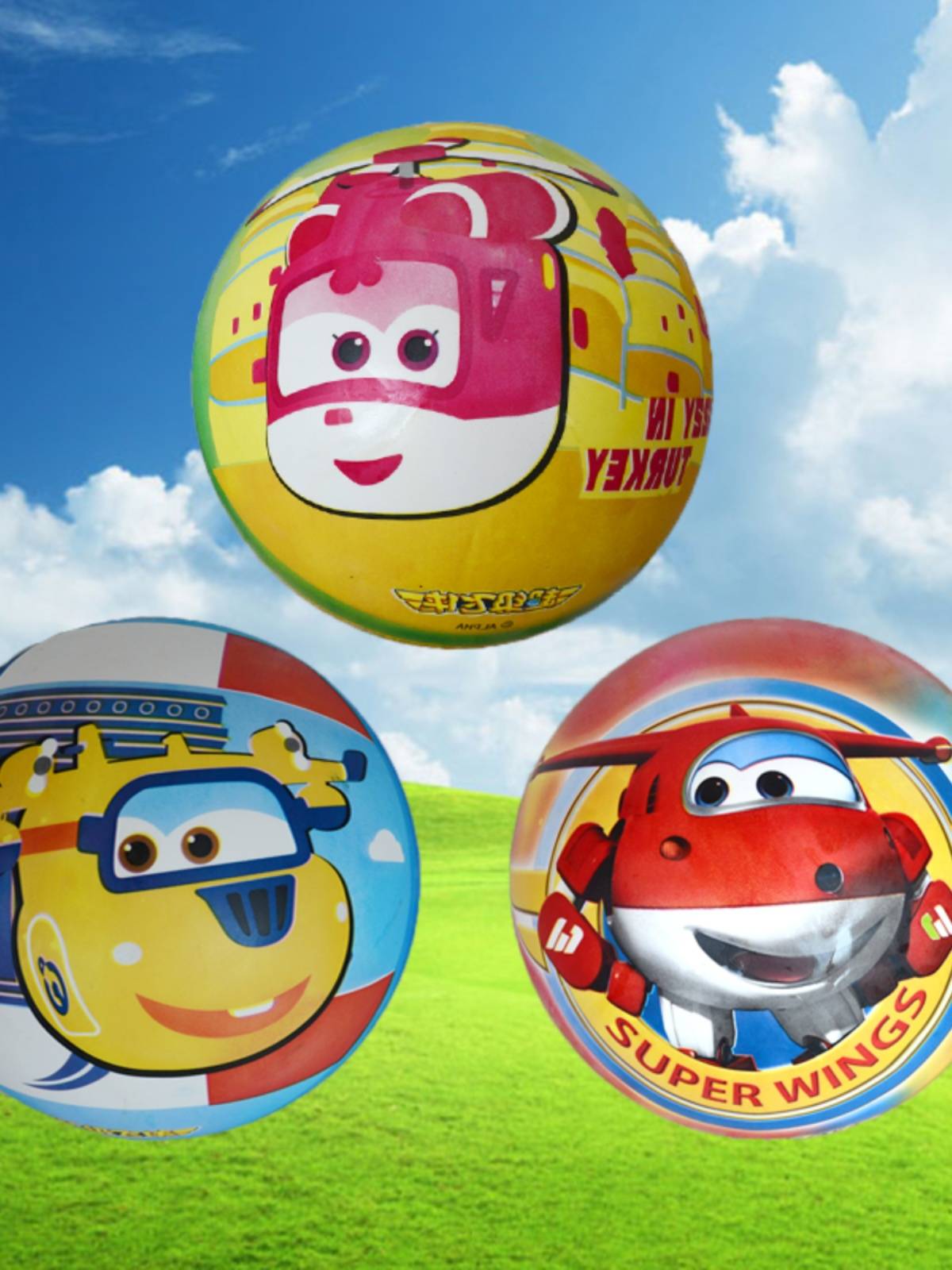 Innot 6 -inch color print super flying ball leather dinosaur pattern shoots ball baby elastic watermelon ball toys