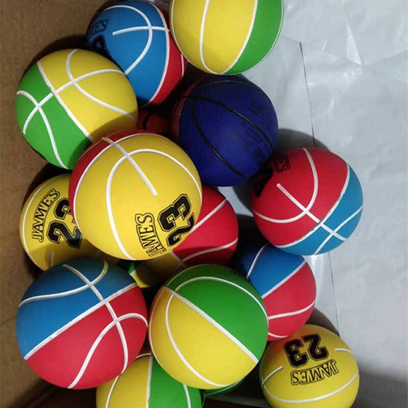 Large elastic ball 9cm ultra -high rubber mini small basketball free inflatable children's bouncing ball bombs, venting and pressing back L