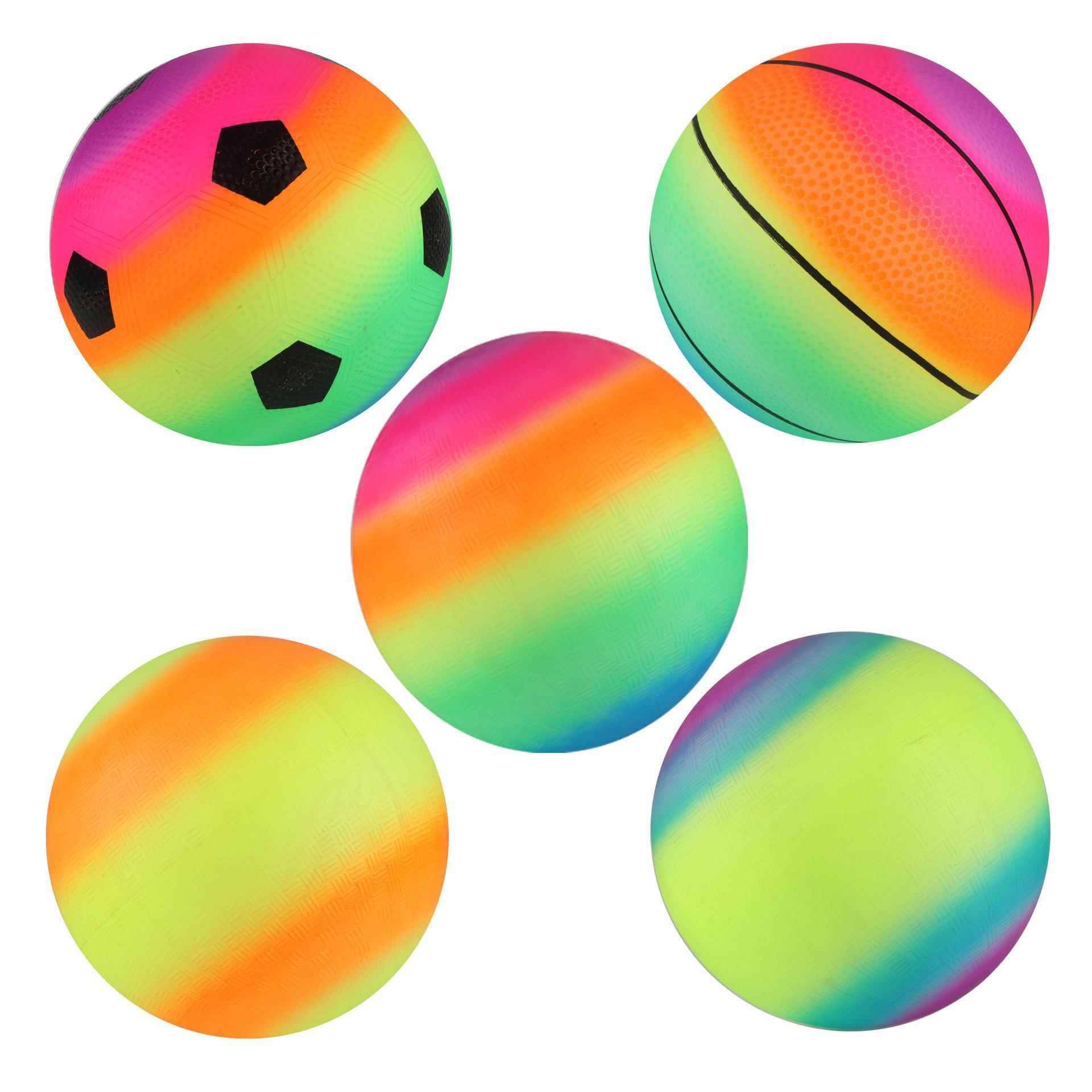 Children's silent basketball toy patting elastic leather ball children's indoor training sponge football rainbow shot