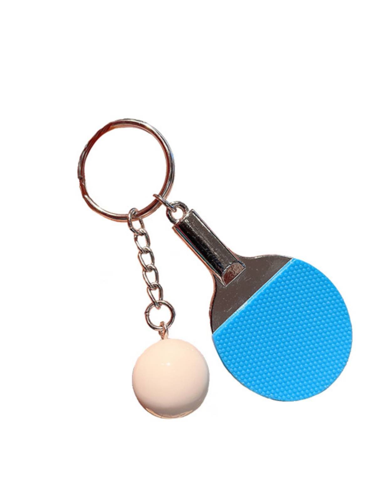 Personal simulation table tennis racket keychain pendant mini style cosmos souvenir laser engraving personality small gift