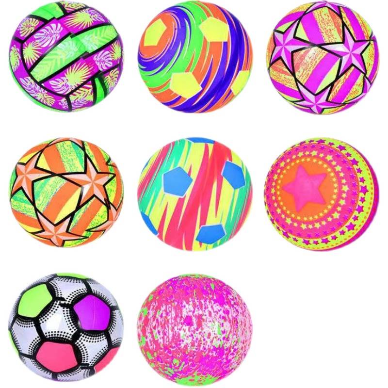 Children's toys light -emitting shot football color net red ground red ground hot ground hot selling fitness and driving inflatable elastic flash ball