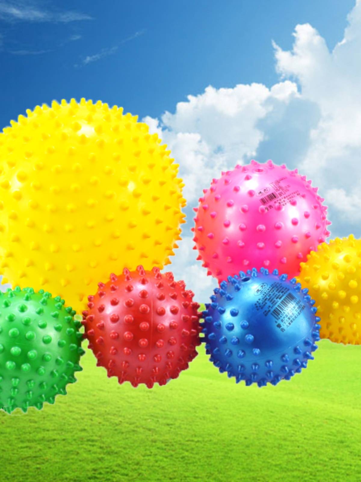 Children's sense training Tentile particles massage ball baby garden elastic plastic soft hand grab hedgehog toy ball