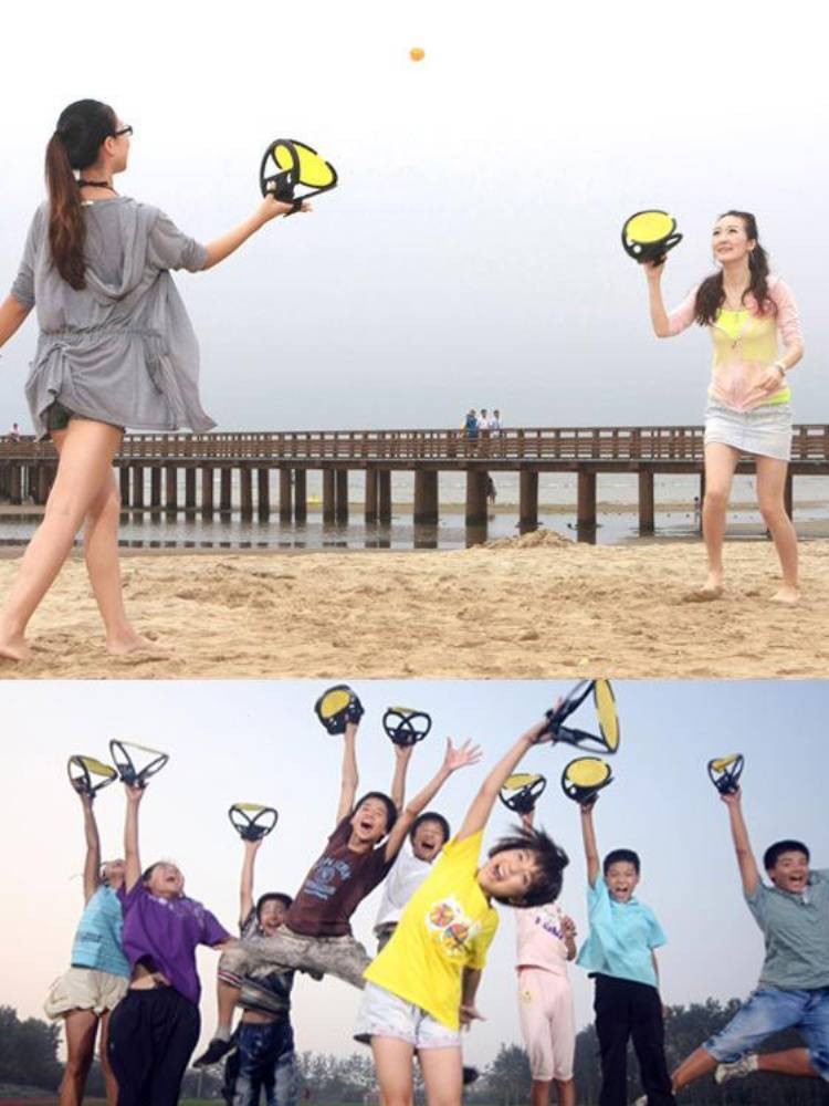 Douyin same hand -grabbed ball racket outdoor sports throwing ball sensor training equipment Children adult fitness toy ball
