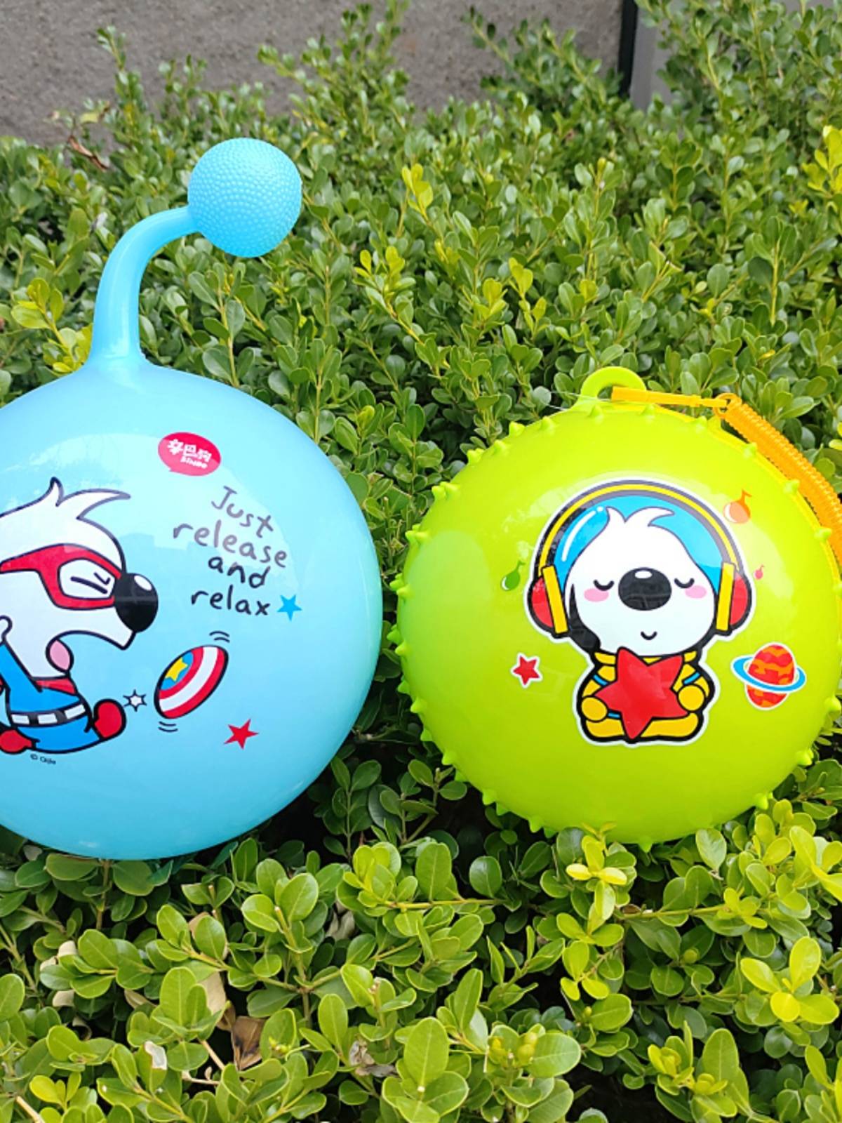 Babies can bite the ball baby, baby, baby, shooting handle, watermelon ball, children's inflatable hand grab toy small ball