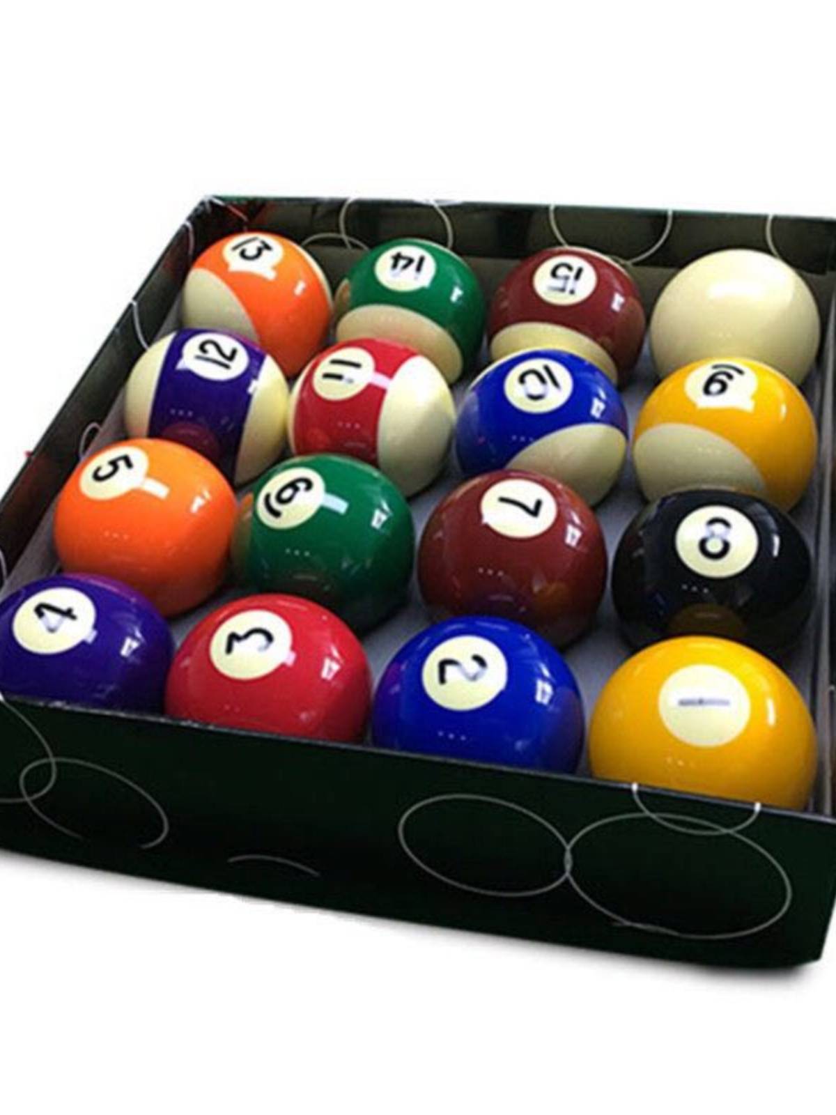 Children's table ball mini small ball household American table tennis small crystal ball 16 color table ball black 8 accessories