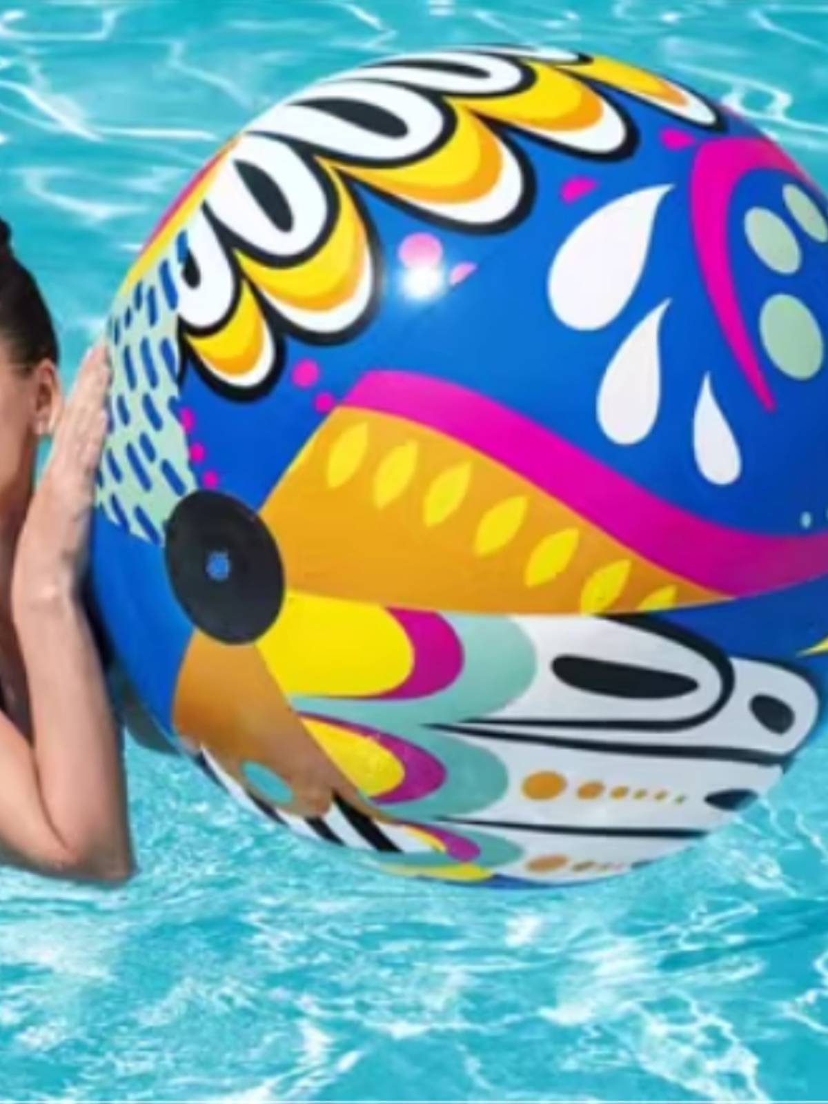 Elastic ball outdoor drama water beach ball children early teach children puzzle toy ball swimming big handball