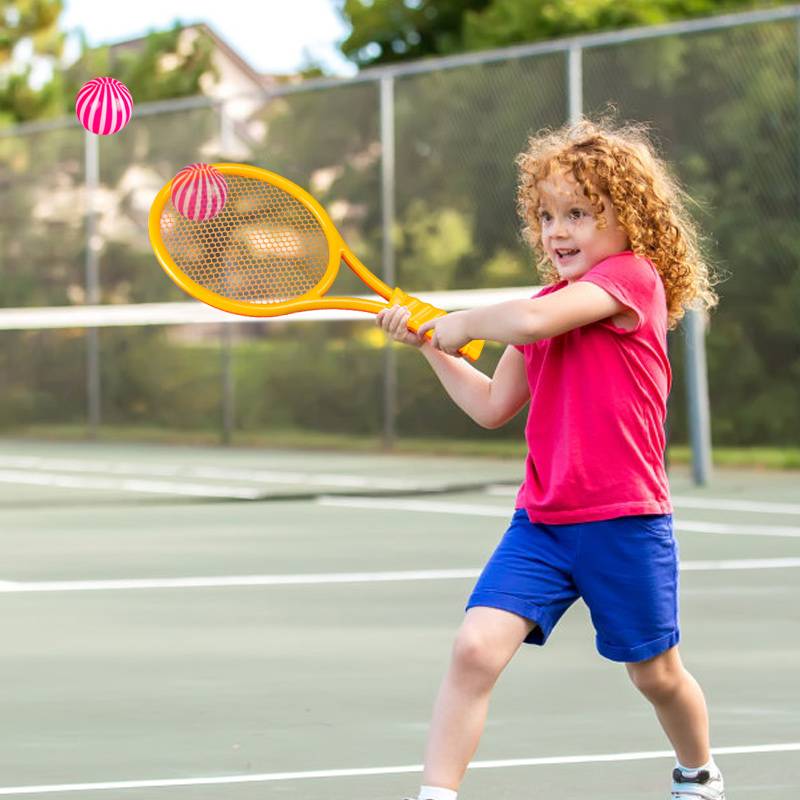 Children's ball racket outdoor training device 2 -year -old child 3 girls sports tennis baby puzzle toy set feathers