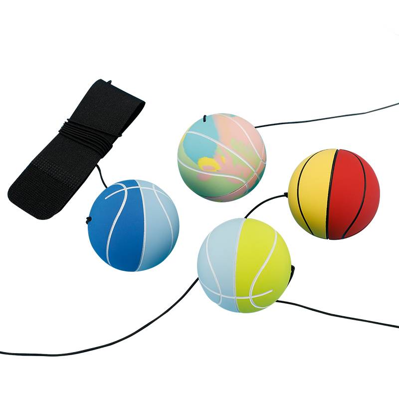 Wrist elastic ball with rope -style children's rubber back force bouncing ball jumper ball ball springs spring ball boys