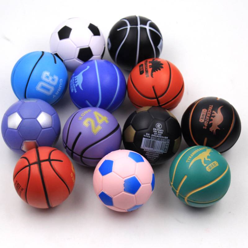 Su Mai family PU solid elastic ball -free children shooting balls, adult decompression toy trumpet blue ball football