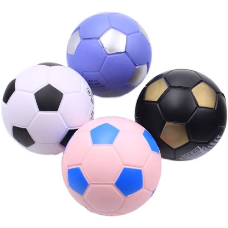 Su Mai family PU solid elastic ball -free children shooting balls, adult decompression toy trumpet blue ball football