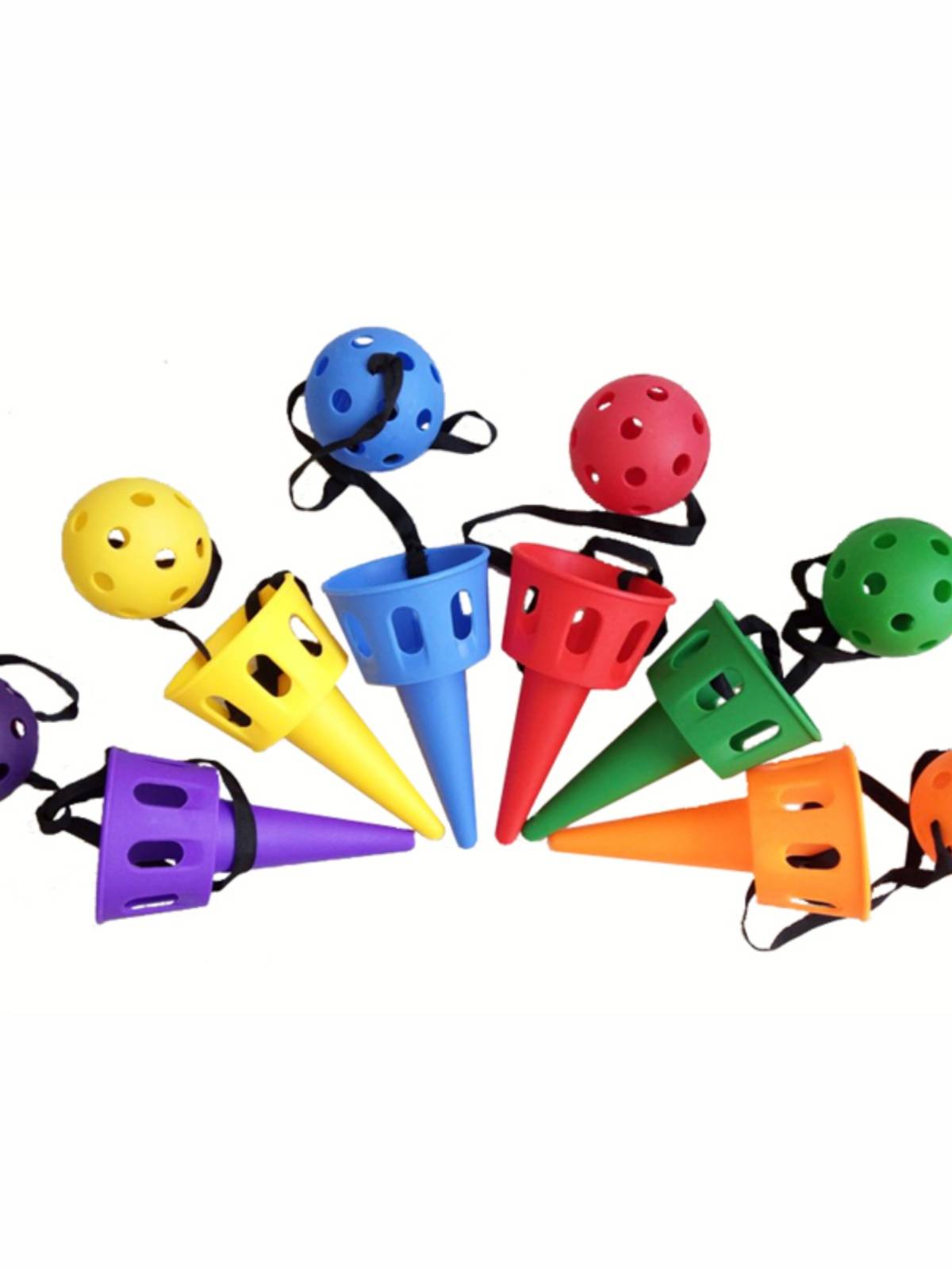 Children's launching bouncing outdoor sports fun hand -eye association toy kindergarten sensor training equipment throwing the ball