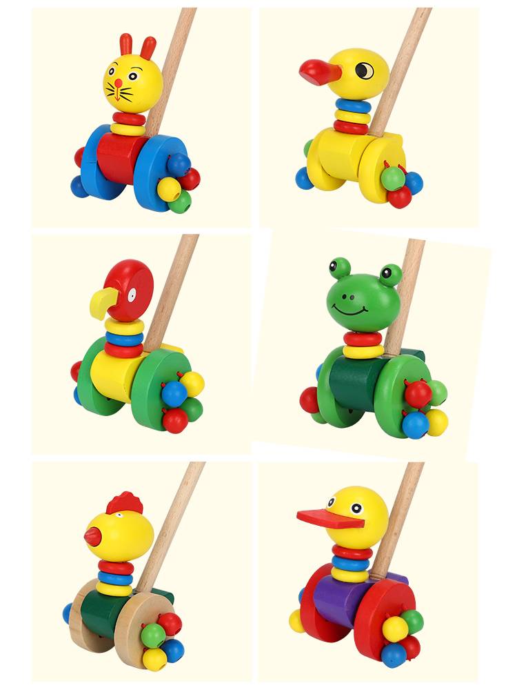 Children push music wooden single-shot, walking traversal toy 1 year old baby 2-3 and a half years old baby girl