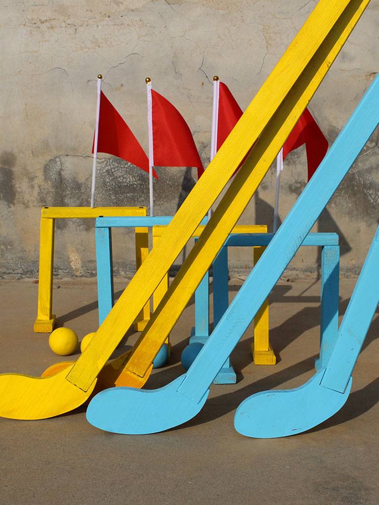 Game Wood props, Tong Wan traditional props, kindergarten group Jianqu hockey company ancient game outdoor sports
