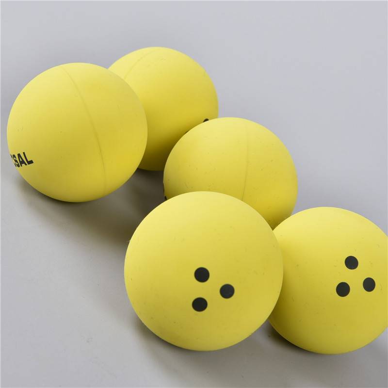6cm long curved hockey 4.8L74057 hollow hand holding decompression rubber ball sports toy small yellow ball