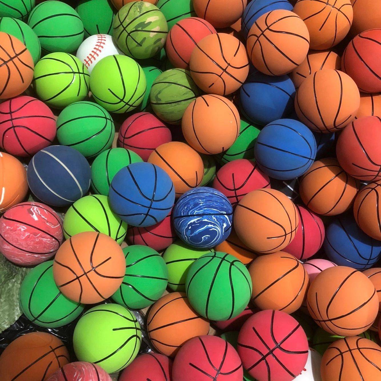 Rubber hollow skate balls primary and secondary school students use training high elastic basketball kindergarten toys printed logo