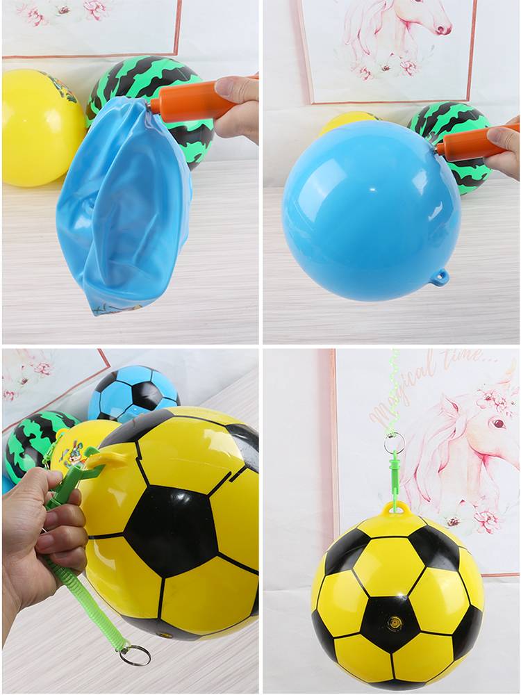 Children's Chain Football Botes Pull Rope Skin Practice Football Children's Augmented Toys Film Student Outdoor Sports