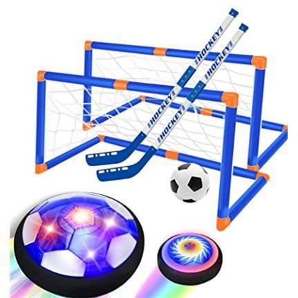 Suspension football children's curvature hockey ice hockey disassembly air cushion collision ball with the door indoor electric toys gift