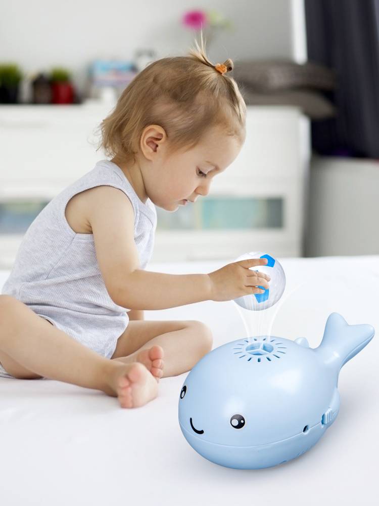 Internet celebrity whale fan suspended ball blowing ball toy Baby Baby 3-year-old 1-2 ball children girl girl boys