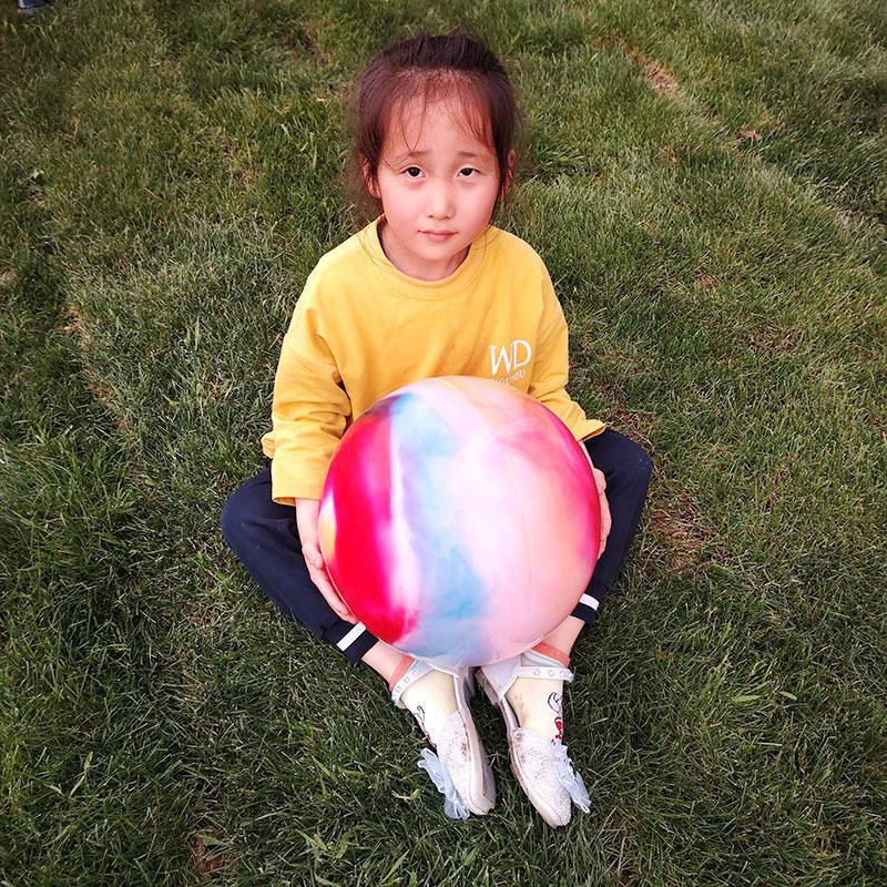 Children 12 -inch 15 -inch 18 -inch cloud color ball large kindergarten shooting ball baby elastic rainbow ball game ball