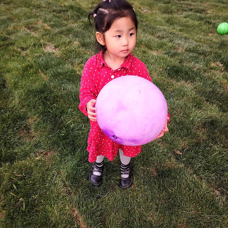 Children 12 -inch 15 -inch 18 -inch cloud color ball large kindergarten shooting ball baby elastic rainbow ball game ball