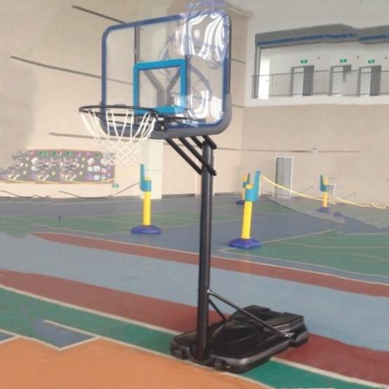 Elementary school basketball rack