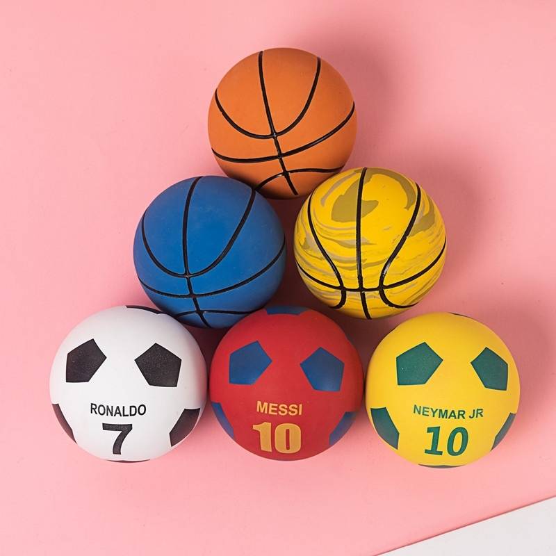 Small basketball small football rubber high elastic ball without inflatable 6cm small children pat the ball to catch the item