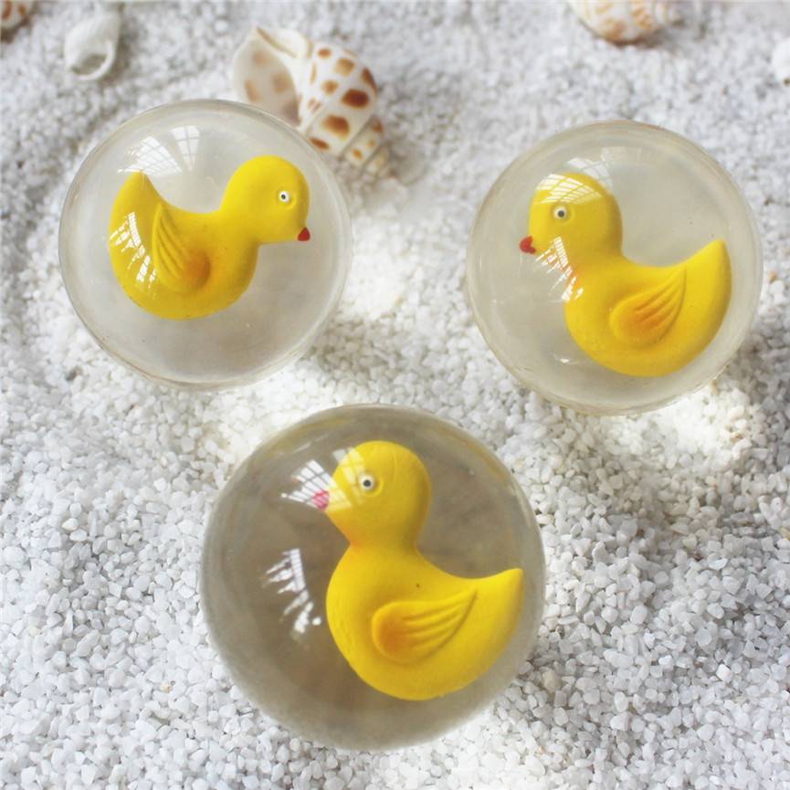 3 yellow duck floating balls