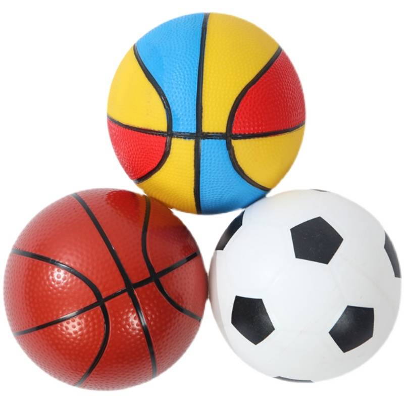 Master Bao inflatable ball Children's toy shooting ball small leather ball kindergarten elastic small basketball massage ball football