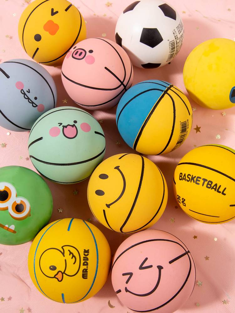 Children's mini small basketball rubber elastic ball jumper jumper kindergarten special small leather ball baby shooting toys