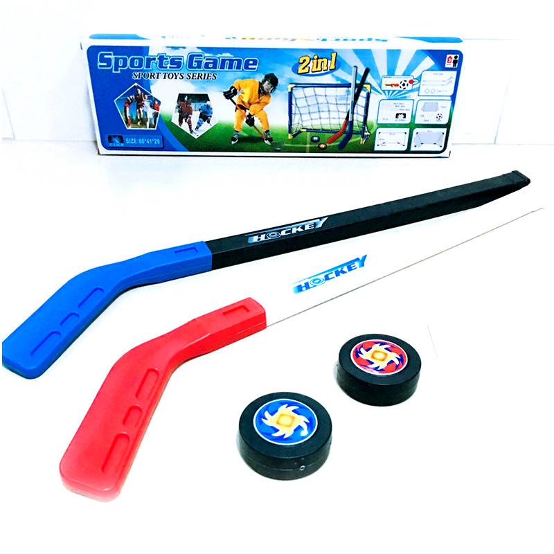 Children's football goal+ice hockey is easy to remove portable hockey toys indoor outdoor parent -child interactive toys