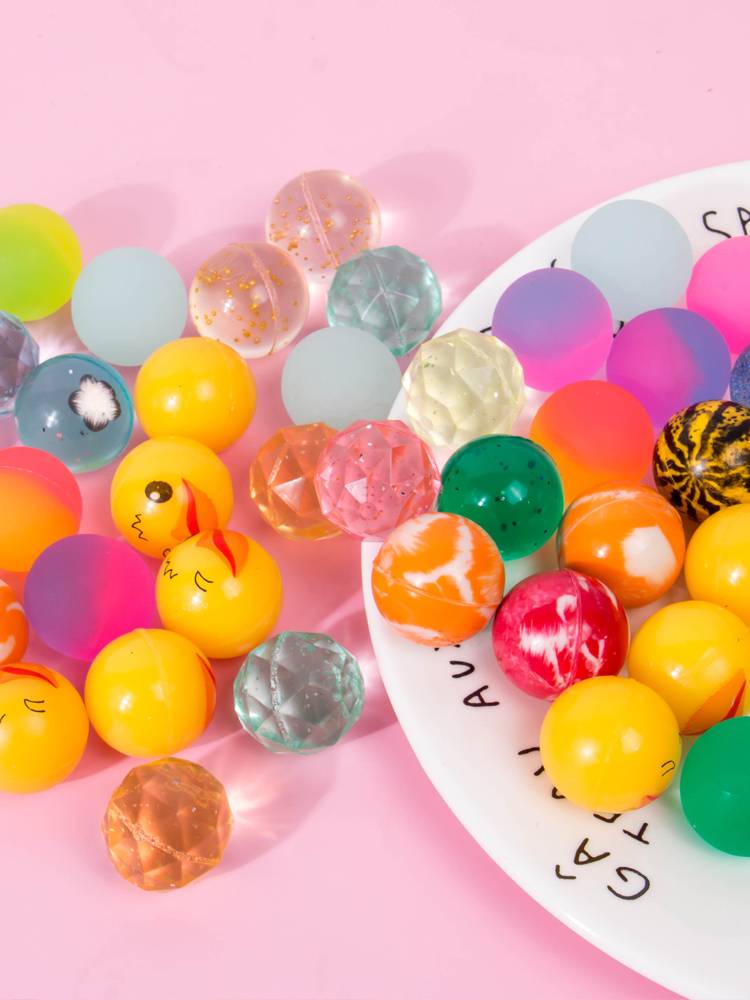 No. 27 Baby jumping ball Children rubber solid elastic floating water bouncing ball children's nostalgic toys jumped ball