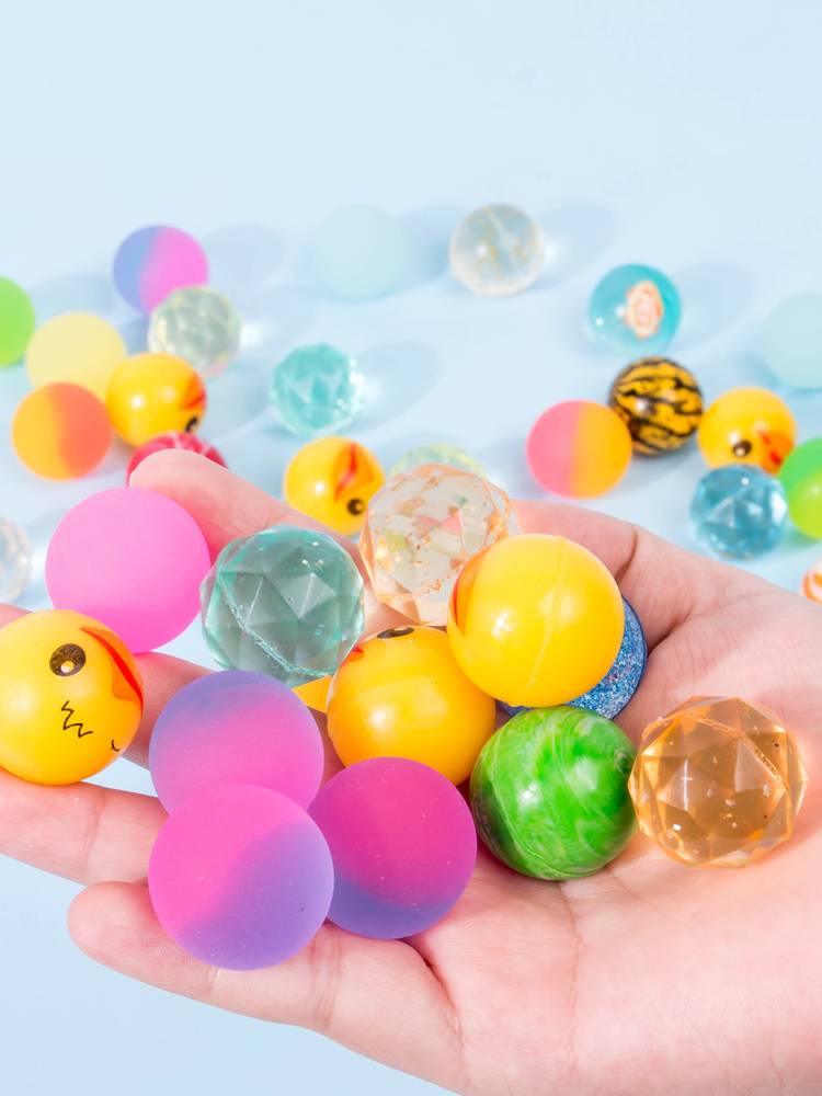No. 27 Baby jumping ball Children rubber solid elastic floating water bouncing ball children's nostalgic toys jumped ball