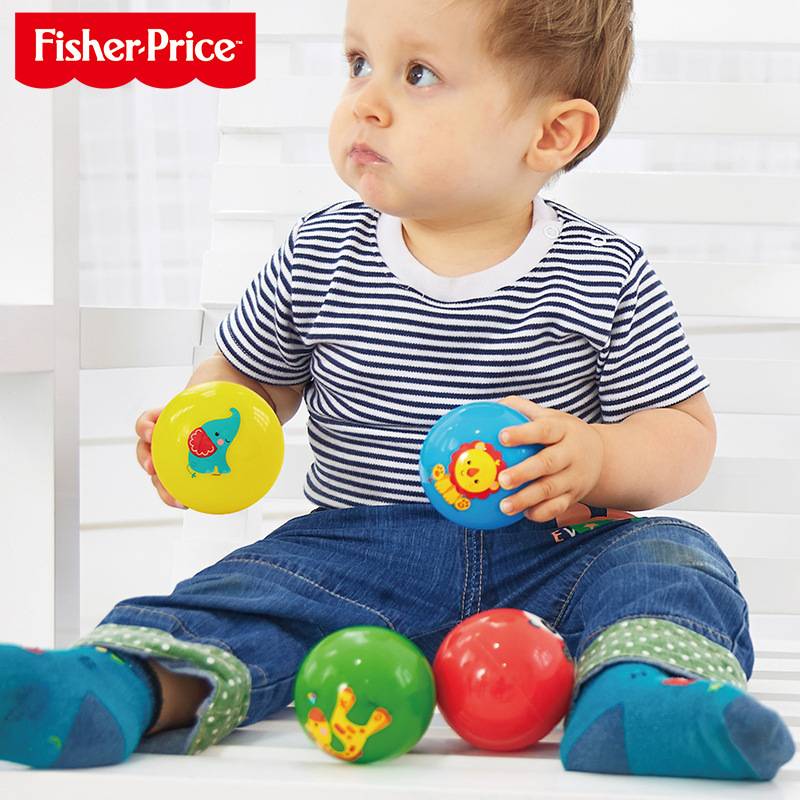 FISHER F0903 F908 BABY PRIMARY MASSAGE TRAINER GRABS A BALL WITH A TOY BOX CALLED BABY AND BOY