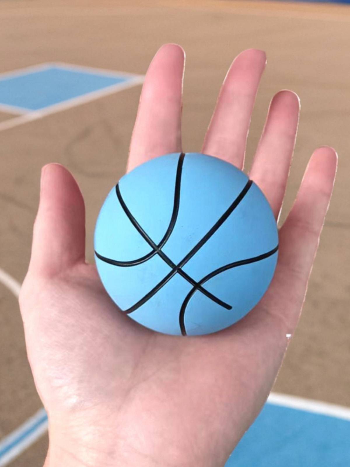 Large 9 cm elastic basketball children's vacuum rubber ball hollow kindergarten parent -child interactive jumper toys