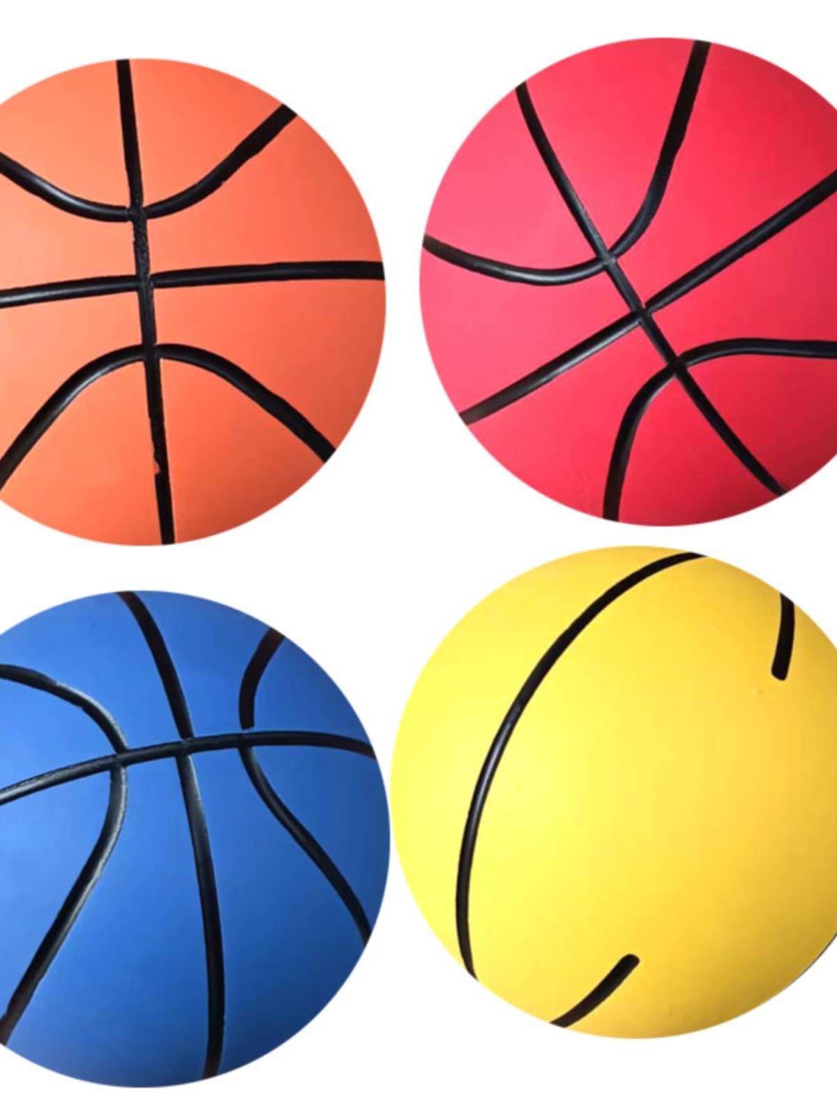 Large 9 cm elastic basketball children's vacuum rubber ball hollow kindergarten parent -child interactive jumper toys