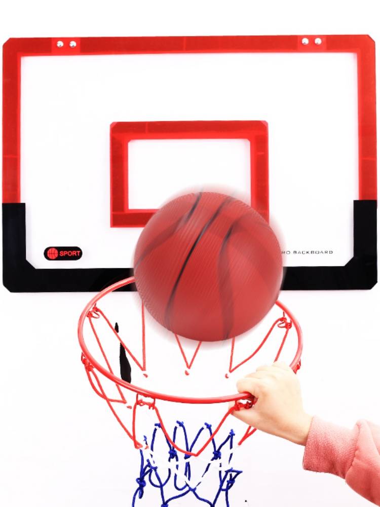 Children's silent basketball baby indoor sports training sponge shot ball adult No. 7 buckle dunk ball shooting box