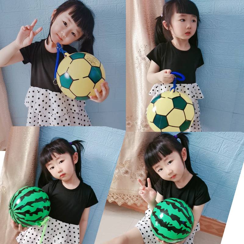 Skin Children Shooting Ball Watermelon Small Ball Girl Kindergarten Elastic Flequanant Toys Children's Place Stall Market