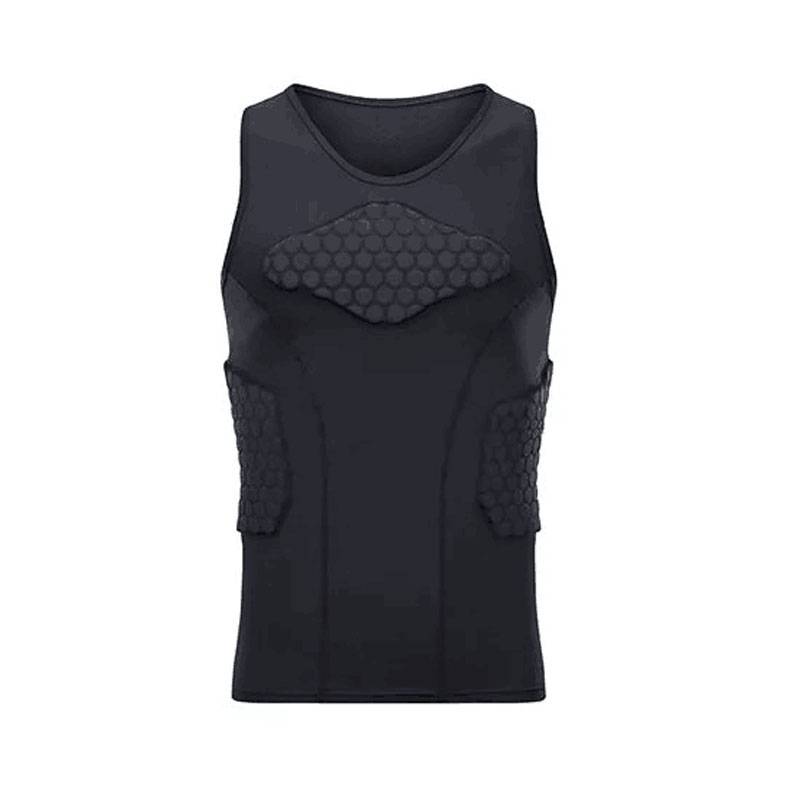Locomotive protective armor honeycomb -shaped basketball clothes anti -collision vest short sleeve tight -fitting tight -fitting combat collision anti -collision pants