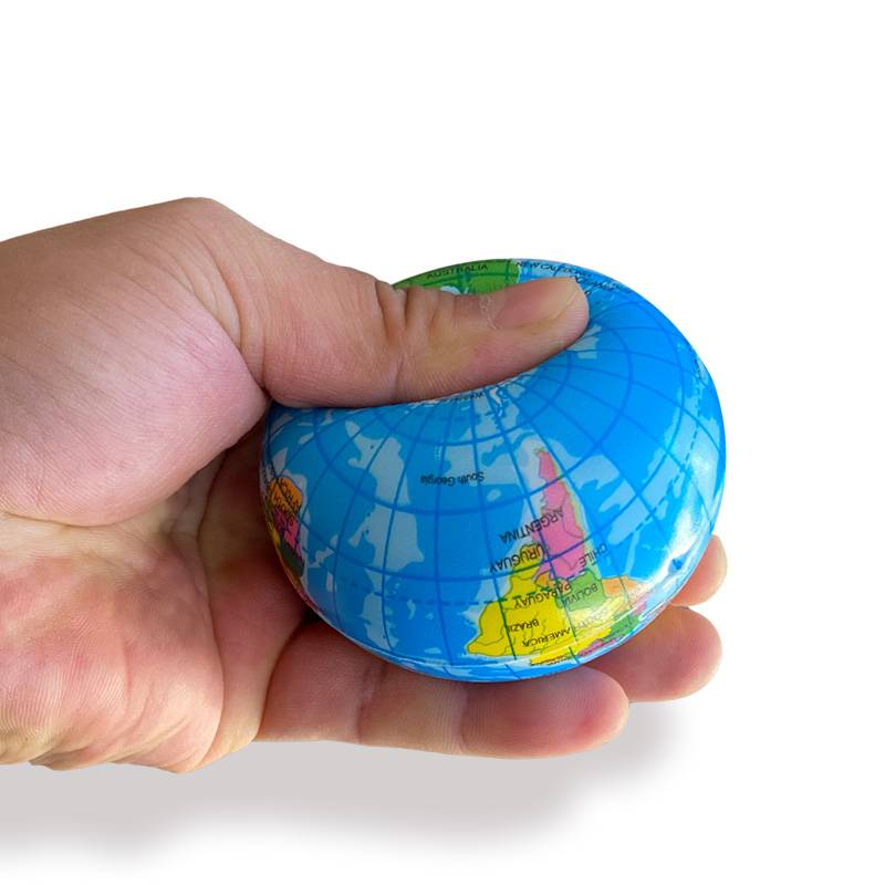 World Map Popular Ball Volting Ball Control ball grip Ball sponge Children Earth Children Shooting Skin Ball 76mm